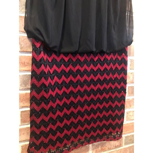 Sleeveless Sz 14 80's Vibe Dress Blouse/Skirt Illusion Loose flow top, form Fit - Picture 2 of 10